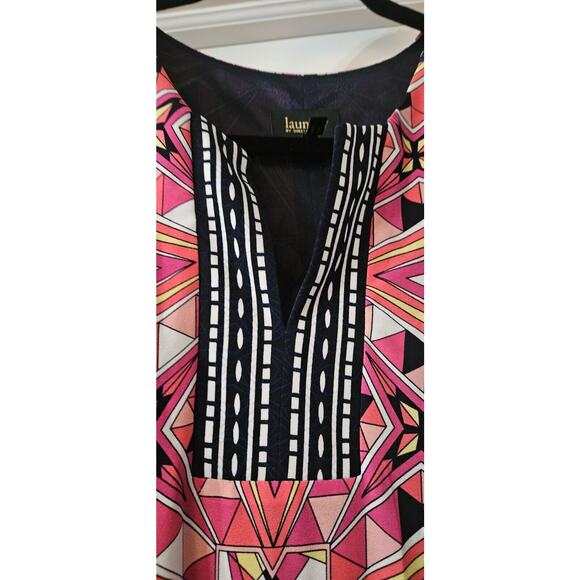 Laundry by Shelli Segal Shift Dress Size SM Retro 60s Print Stretch Colorful - Picture 6 of 9